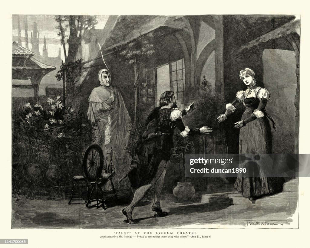 Faust at Lyceum Theatre, Henry Irving playing Mephistopheles, 19th Century