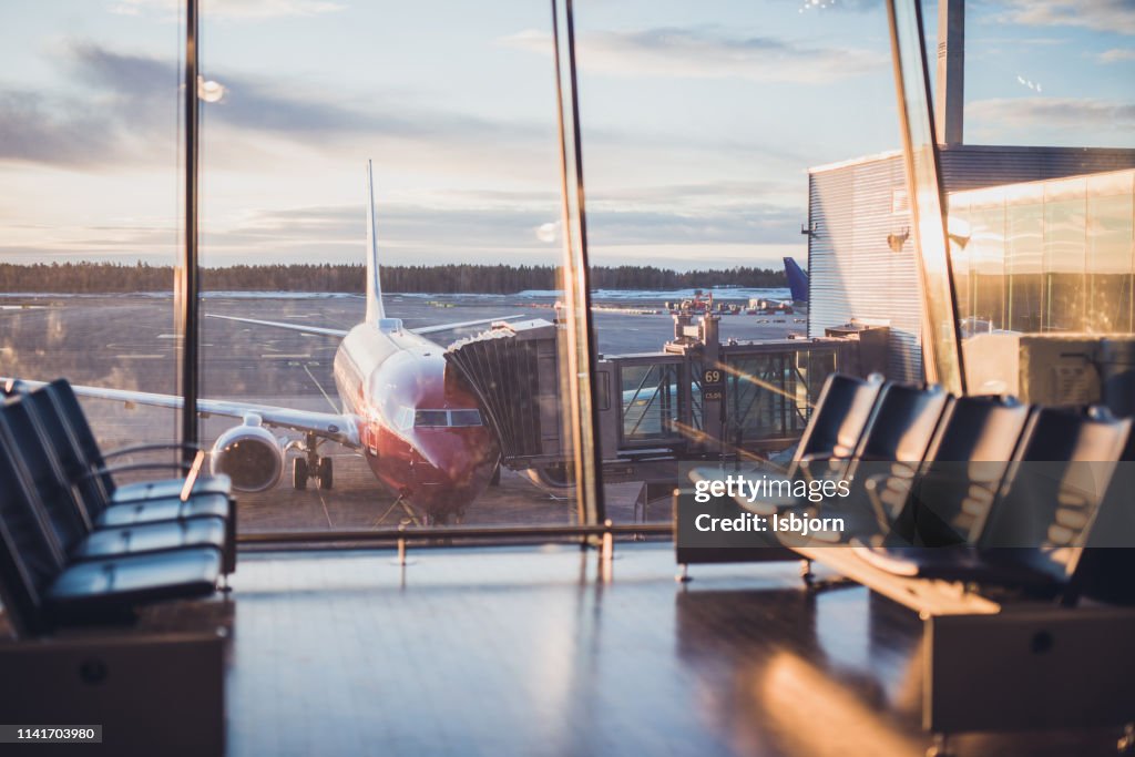 Aereo all'aeroporto.