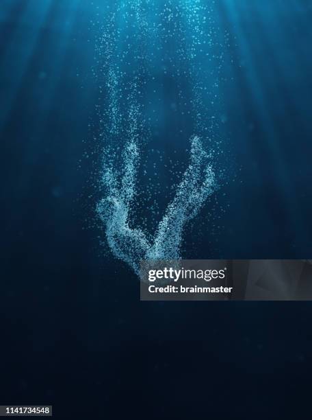 hoplessness affondando bolle del corpo - dissolvere foto e immagini stock