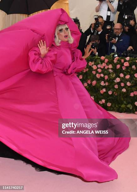 Singer/actress Lady Gaga arrives for the 2019 Met Gala at the Metropolitan Museum of Art on May 6 in New York. The Gala raises money for the...