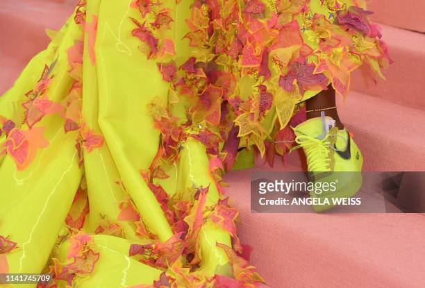 Tennis player Serena Williams arrives for the 2019 Met Gala at the Metropolitan Museum of Art on May 6 in New York. - The Gala raises money for the...