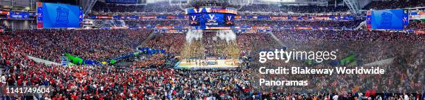 The Virginia Cavaliers celebrate their teams 85-77 win over the Texas Tech Red Raiders to win the 2019 NCAA men’s Final Four National Championship...