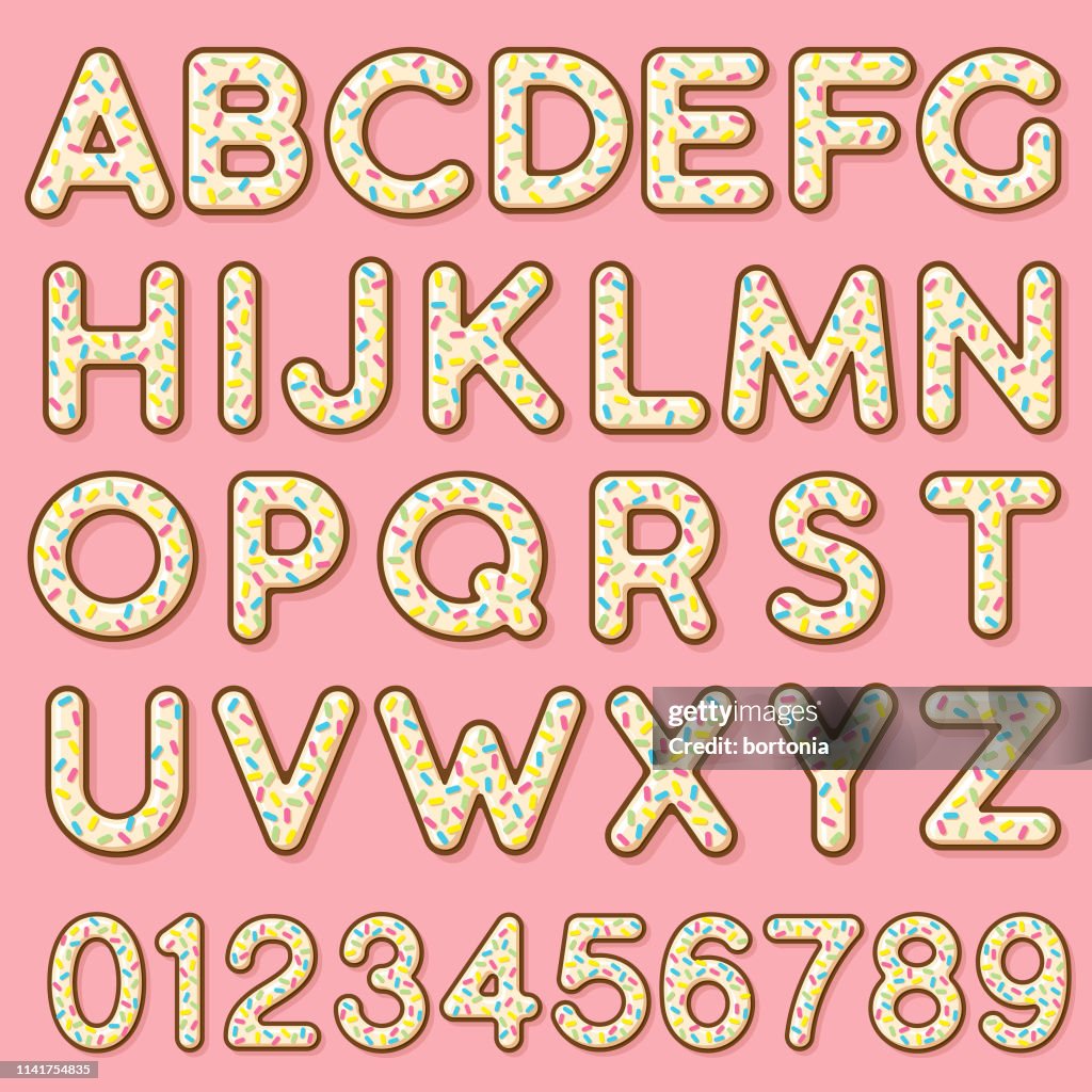 Glazed Vanilla Donut Alphabet