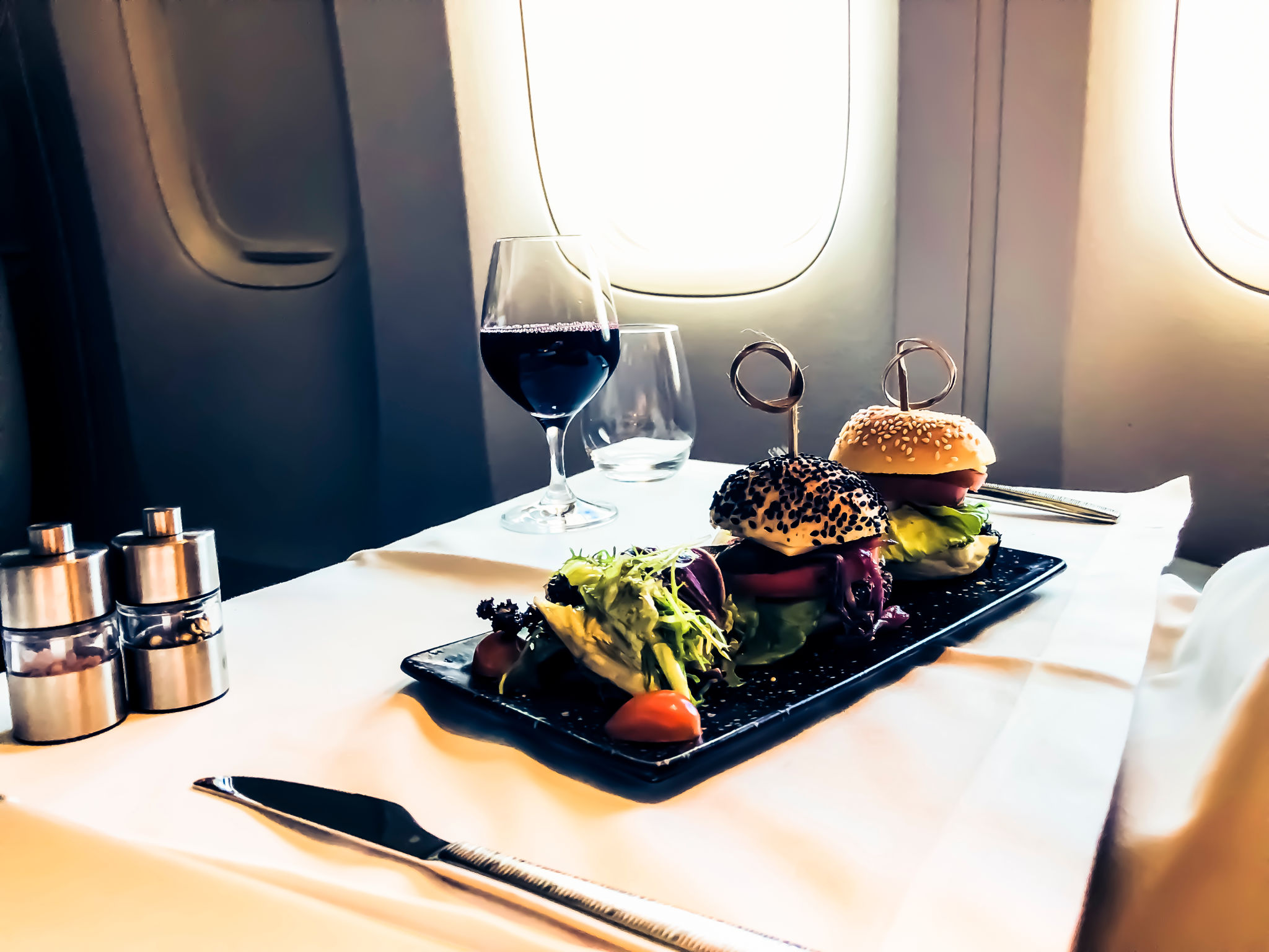 gourmet airplane food