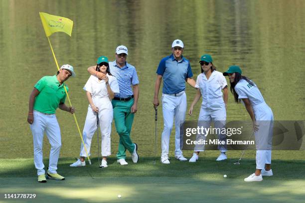 Rickie Fowler of the United States, Jillian Wisniewski, Justin Thomas of the United States, Jordan Spieth of the United States, Annie Verret, and...