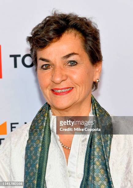 Christiana Figueres attends the 10th Anniversary Women In The World Summit at David H. Koch Theater at Lincoln Center on April 10, 2019 in New York...