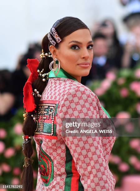 Model Ashley Graham arrives for the 2019 Met Gala at the Metropolitan Museum of Art on May 6 in New York. - The Gala raises money for the...