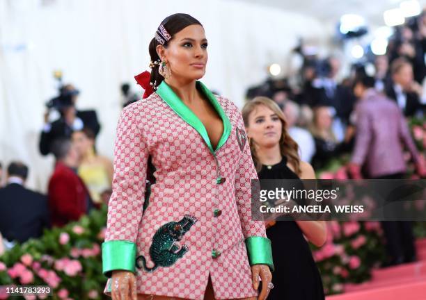 Model Ashley Graham arrives for the 2019 Met Gala at the Metropolitan Museum of Art on May 6 in New York. - The Gala raises money for the...