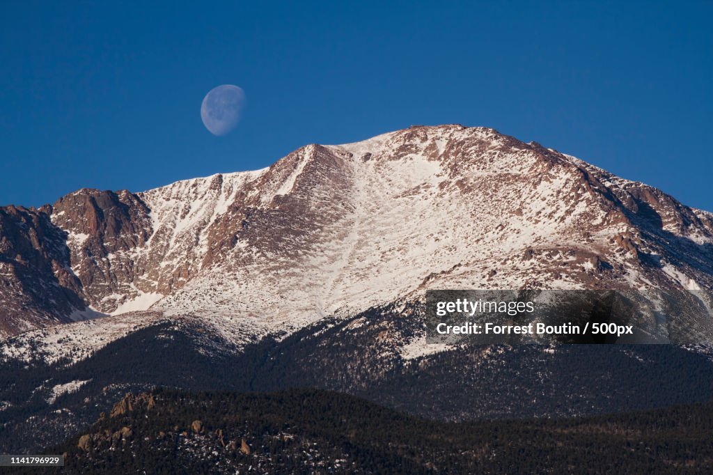 Pikes Peak Moonset