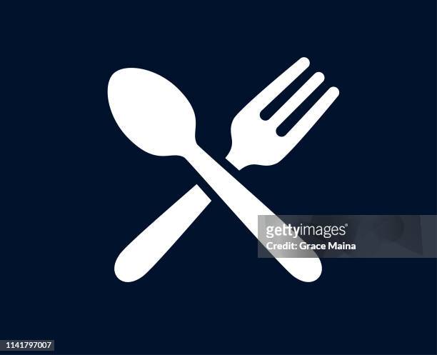 tablespoon and fork - vector - fork stock illustrations