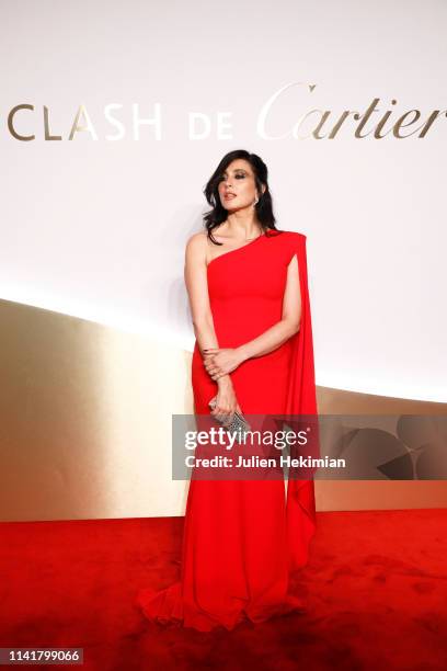 Nadine Labaki attends the "Clash De Cartier" Launch Photocall At La Conciergerie In Paris on April 10, 2019 in Paris, France.