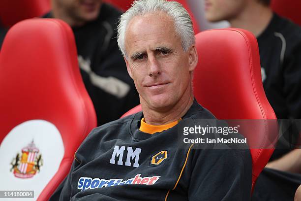 Mick McCarthy manager of Wolverhampton Wanderers prior to the Barclays Premier League match between Sunderland and Wolverhampton Wanderers at The...