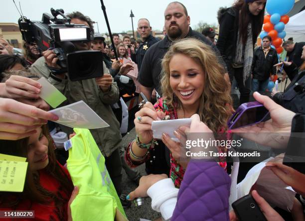 Haley Reinhart attends the homecoming for "American Idol" Season 10 finalist Haley Reinhart on May 14, 2011 in Wheeling, Illinois.