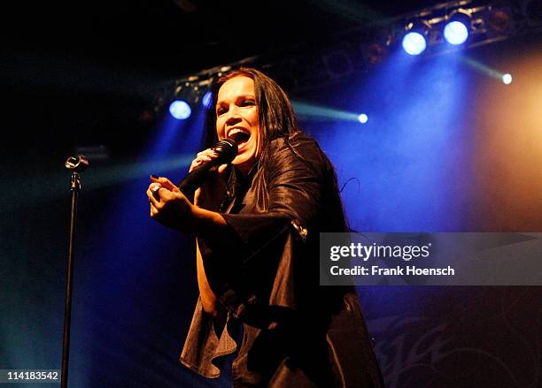 Singer Tarja Turunen performs live during a concert at the Columbiahalle on May 14, 2011 in Berlin, Germany.