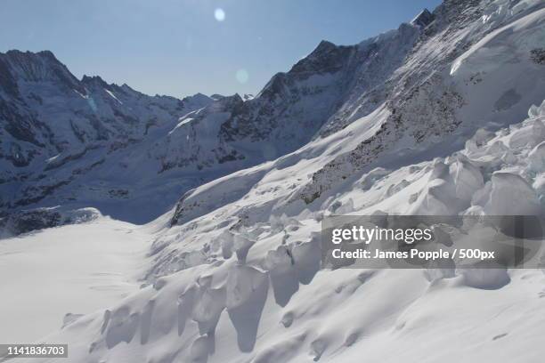 landscape of snowcapped mountains - james popple ストックフォトと画像