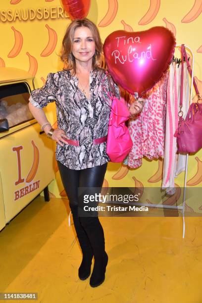 Tina Ruland attends the Natascha Ochsenknecht collection launch "Natascha Loves Neon" in cooperation with Zwillingsherz at Madame Tussauds on May 6,...