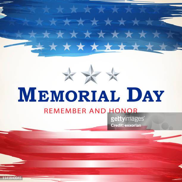 american memorial day celebration - war memorial holiday stock illustrations