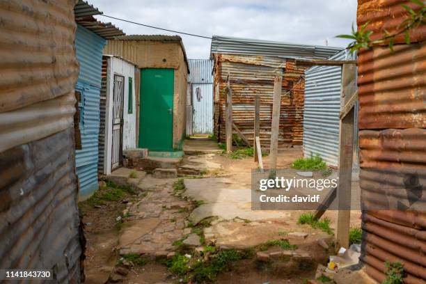houses in the cape town township of khayelitsha - khayelitsha south africa township stock pictures, royalty-free photos & images