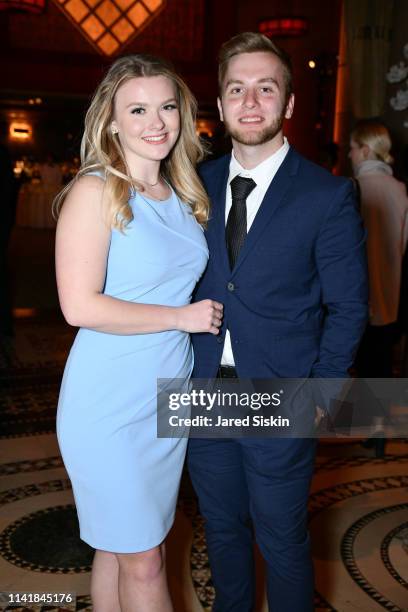 Julia Hussey and Tommy Batchelor attend The One Love Foundation's One Night for One Love at Cipriani 42nd Street on April 10, 2019 in New York City.