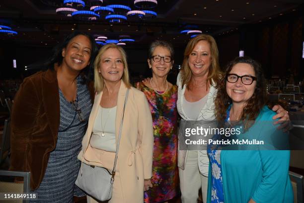 Allison Williamson, Hilary Rosen, Robin Cantor, Lisa Sherman and Jeannie Kedan attend 2019 MATRIX Awards at Sheraton New York Hotel & Towers, NYC on...