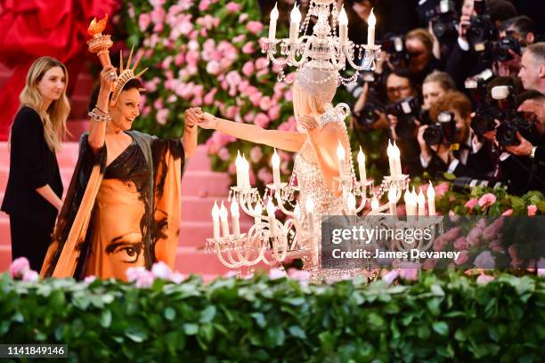 Diane von Furstenberg and Katy Perry arrive to The 2019 Met Gala Celebrating Camp: Notes on Fashion at Metropolitan Museum of Art on May 6, 2019 in...