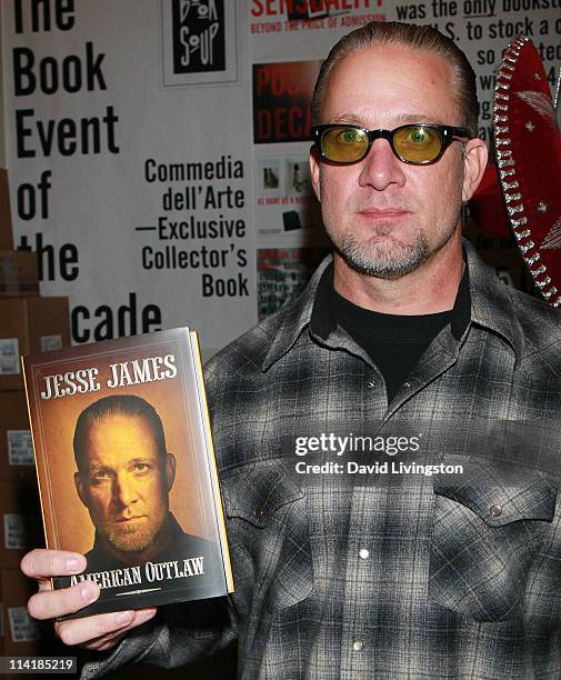 Personality Jesse James attends a signing for his book "American Outlaw" at Book Soup on May 14, 2011 in West Hollywood, California.