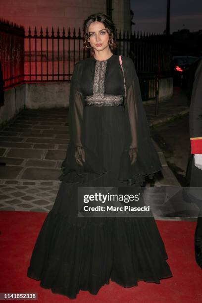 Actress Ana de Armas attends the "Clash De Cartier" launch event - outside arrivals at La Conciergerie In Paris on April 10, 2019 in Paris, France.