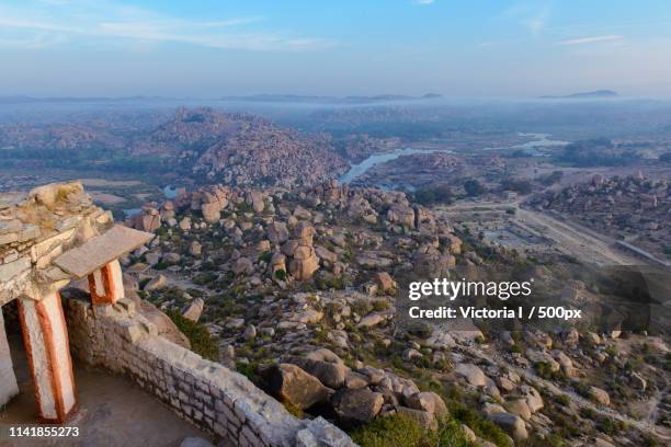 morning view from the top of hampi - hampi stock pictures, royalty-free photos & images
