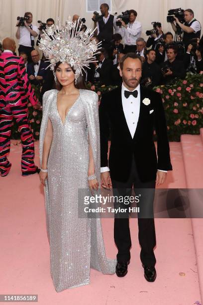 Gemma Chan and Tom Ford attend the 2019 Met Gala celebrating "Camp: Notes on Fashion" at The Metropolitan Museum of Art on May 6, 2019 in New York...