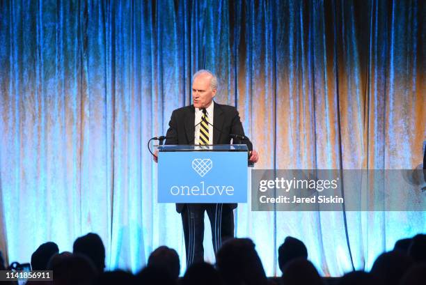 Secretary Of The Navy Richard V. Spencer attend The One Love Foundation's One Night for One Love at Cipriani 42nd Street on April 10, 2019 in New...