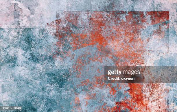 abstract blue stucco texture background on canvas - red and gray background stock pictures, royalty-free photos & images