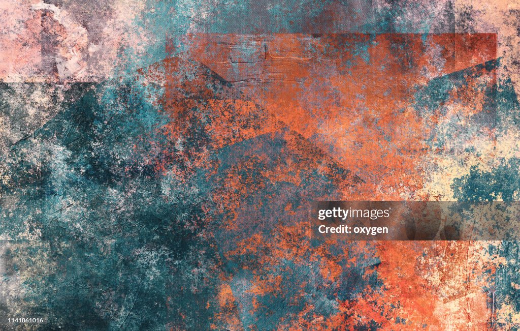 Abstract multicolored stucco texture background on canvas