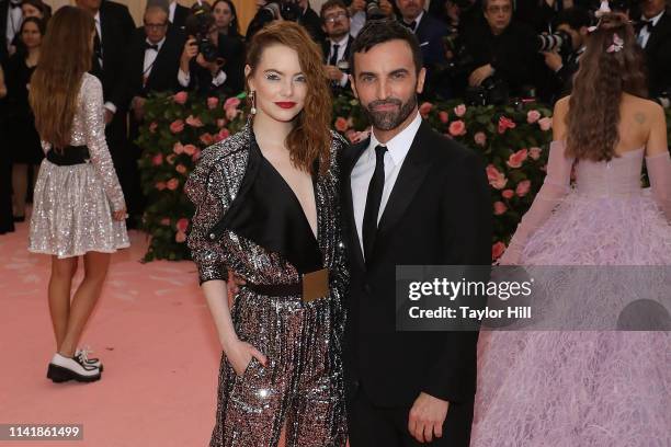 Emma Stone and Nicolas Ghesquiere attend the 2019 Met Gala celebrating "Camp: Notes on Fashion" at The Metropolitan Museum of Art on May 6, 2019 in...