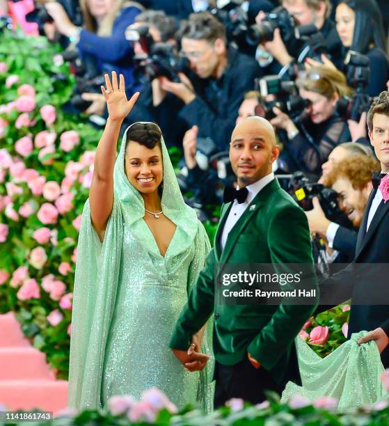 Alicia Keys and Swizz Beatz attend the 2019 Met Gala celebrating 'Camp: Notes on Fashion' at the Metropolitan Museum of Art at on May 6, 2019 in New...