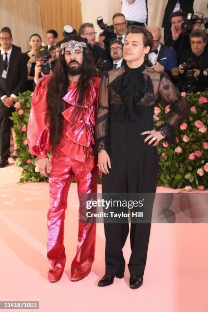 Alessandro Michele and Harry Styles attend the 2019 Met Gala celebrating "Camp: Notes on Fashion" at The Metropolitan Museum of Art on May 6, 2019 in...