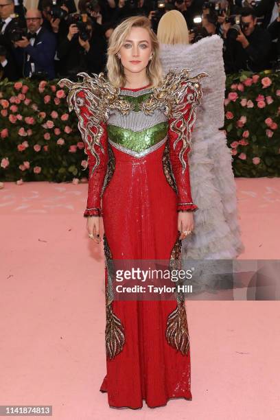 Saoirse Ronan the 2019 Met Gala celebrating "Camp: Notes on Fashion" at The Metropolitan Museum of Art on May 6, 2019 in New York City.