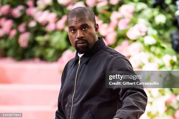 Kanye West is seen arriving to the 2019 Met Gala Celebrating Camp: Notes on Fashion at The Metropolitan Museum of Art on May 6, 2019 in New York City.