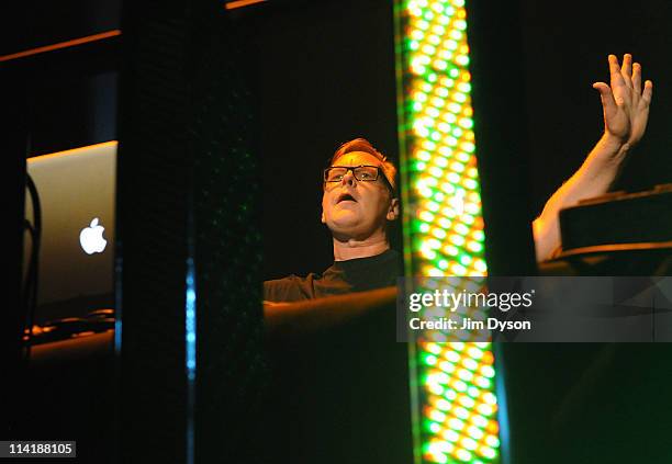 Andrew 'Fletch' Fletcher of Depeche Mode performs during the second night of Short Circuit Presents Mute 'A Festival Of Electronica' at The...