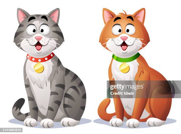 ilustrações, clipart, desenhos animados e ícones de gato bonito - cat laughing