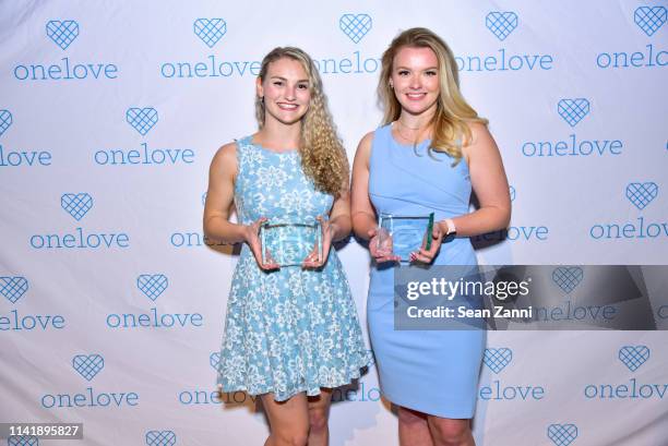 Kelsey Kempner and Julia Hussey attend The One Love Foundation's One Night for One Love at Cipriani 42nd Street on April 10, 2019 in New York City.