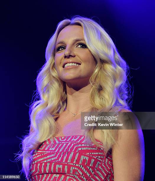 Singer Britney Spears appears onstage at KIIS FM's Wango Tango at the Staples Center on May 14, 2011 in Los Angeles, California.