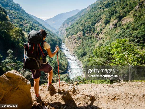 kanchenjunga - nepal trekking stock-fotos und bilder