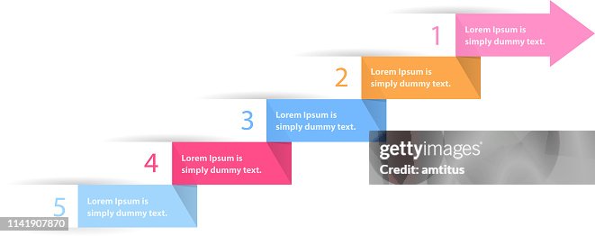 Arrow Steps Infographic High-Res Vector Graphic - Getty Images