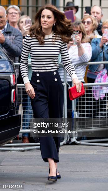 Catherine, Duchess of Cambridge launches the King's Cup Regatta at Cutty Sark, Greenwich on May 7, 2019 in London, England.