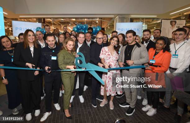 Guests including Stacey Solomon, Alice Liveing, Kem Cetinay, Alessandra Steinherr and Paul Marchant cut the ribbon to open the world largest Primark...