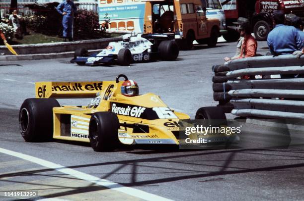 French Formula One driver Jean-Pierre Jabouille drives his Renault RS01 during the 36th Monaco Grand Prix on May 7, 1978. - The Renault RS01 was the...