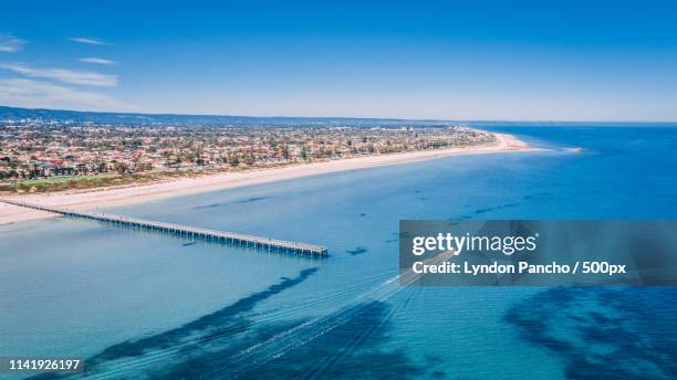semaphore beach - jetty on beach stock pictures, royalty-free photos & images