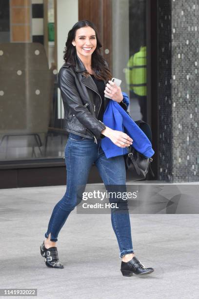 Christine Lampard seen at the ITV Studios on April 11, 2019 in London, England.