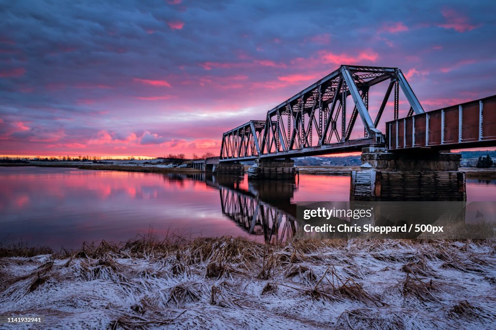 Hortonville Train Bridge Winter