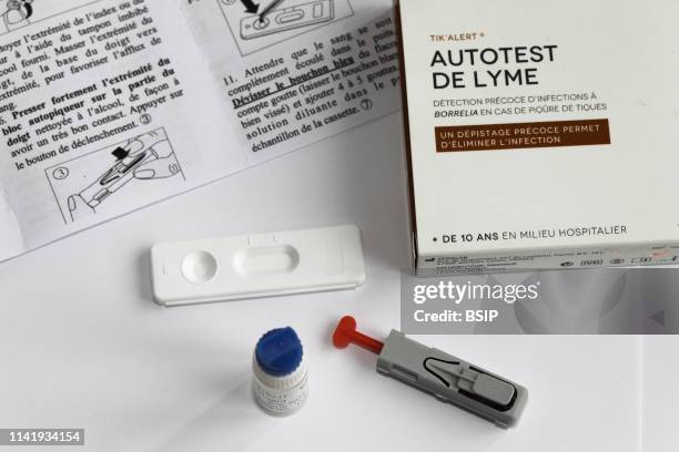 Self-test kit for Lyme disease: early detection kit for Borrelia infections due to a tick bite. This test can detect specific antibodies aimed at the...